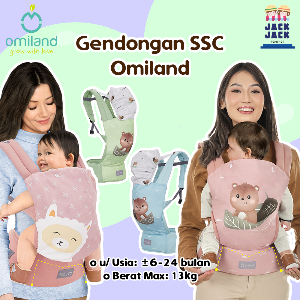 OMILAND Gendongan Bayi Ransel M-Shape All Series | Omiland Gendongan Bayi Depan SSC Alpaca Series