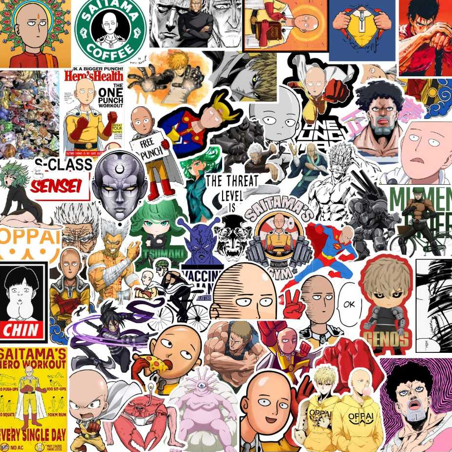 

(30 PCS) Sticker Anime/ Sticker One Punch Man Glossy/ Saitama Sticker Pack