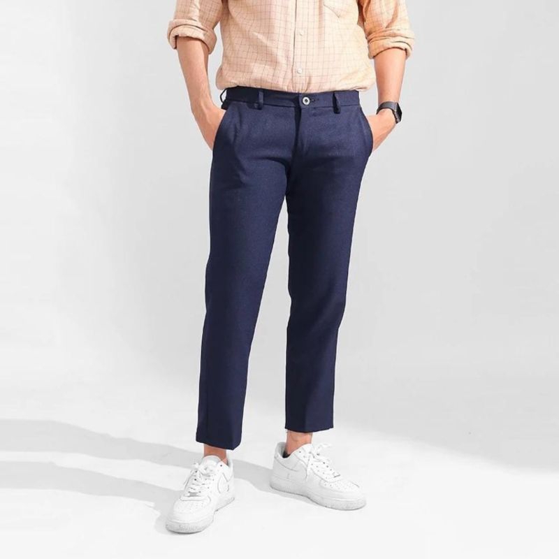 Celana Slim Fit Pria | Ankle Pants Pria Navy