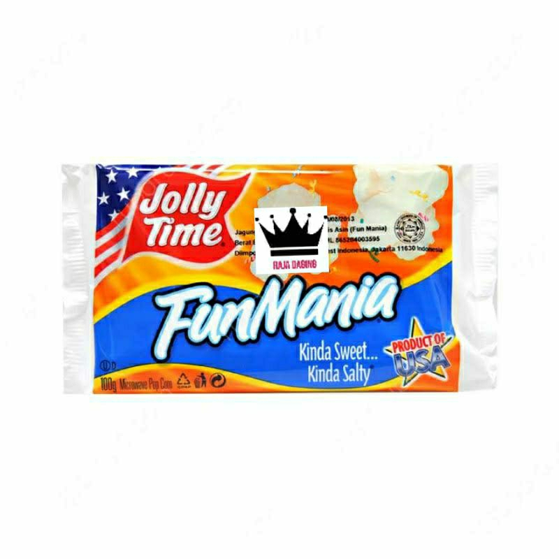 

JOLLY TIME Popcorn Fun Mania / Pop Corn Rasa Asin Manis 100gr
