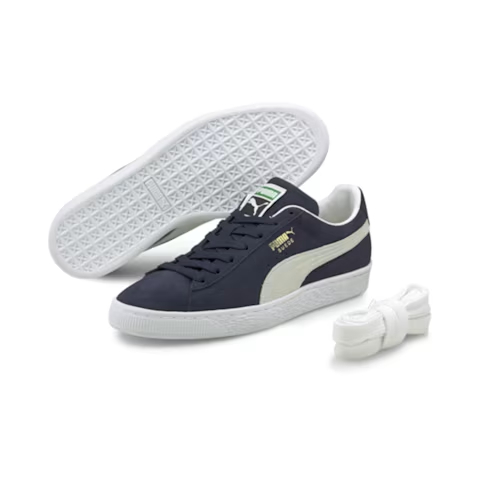 Sepatu Sneakers PUMA Pria Suede Classic XXI Peacoat-White 374915 04