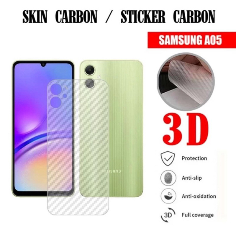 Samsung A05 A05s Back Skin Carbon Samsung A05 A05s