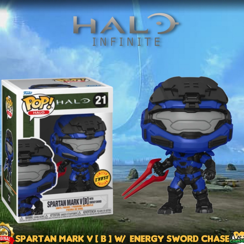 Funko POP Halo Infinite - Spartan Mark V [B] Chase w/ Energy Sword #21