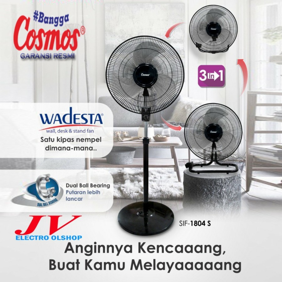 COSMOS KIPAS ANGIN BERDIRI SIF 1804 S / KIPAS ANGIN 18" INCH (BESI) / KIPAS ANGIN TORNADO - ORIGINAL