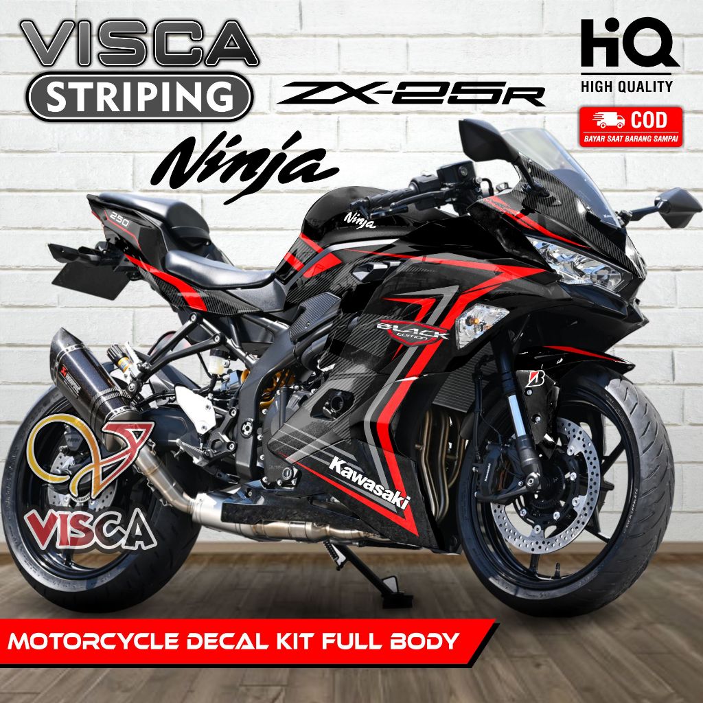 Decal Ninja ZX 25R Full Body - Stiker Motor ZX25R Full Body - Dekal Kawasaki Ninja ZX25R - Striping 