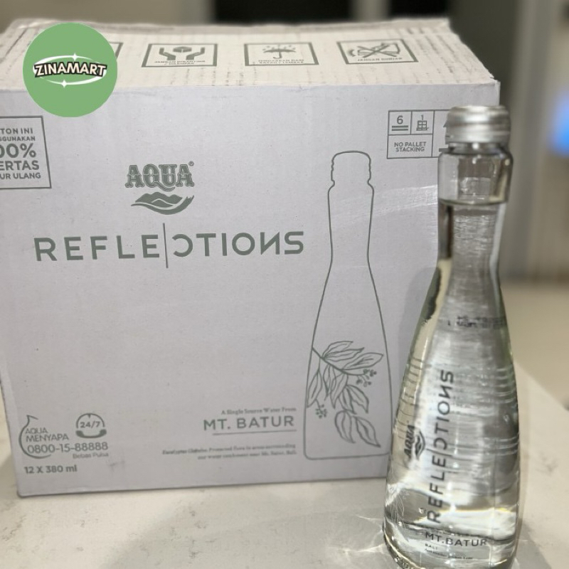 Aqua Reflections 380ml Still Aqua Botol Beling Satuan 380ml Still Aqua Beling Reflections