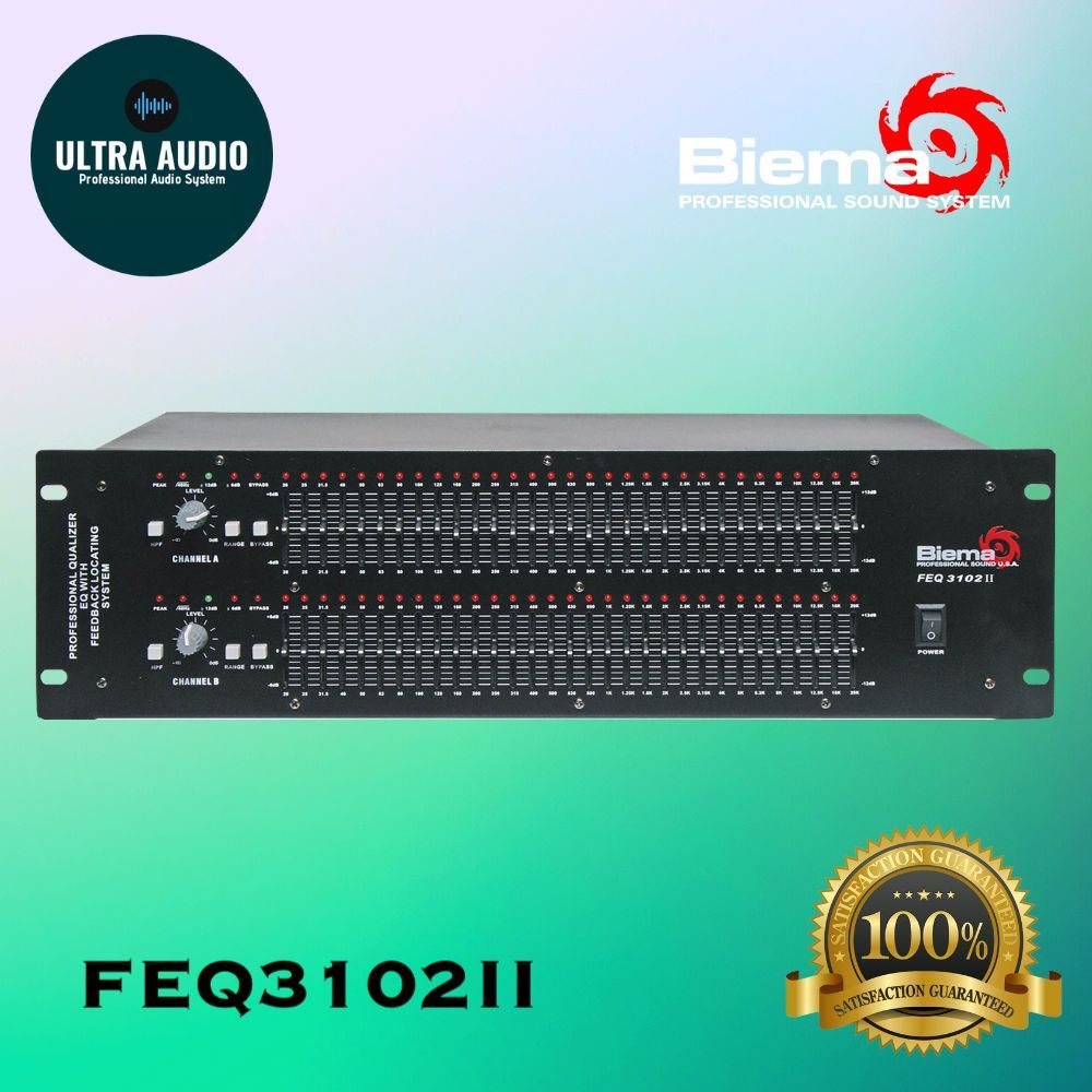 Biema FEQ3102 II 2 Channel 31 Band Equalizer With Feedback Detection ORIGINAL