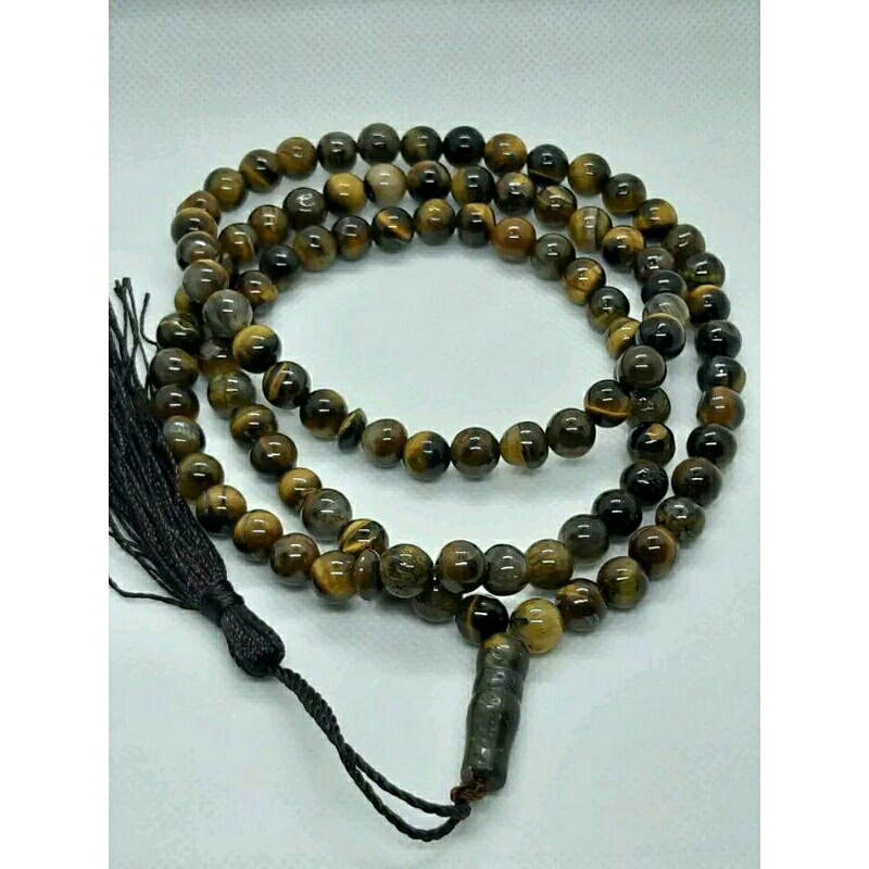 TASBIH BATU TIGER EYE ASLI