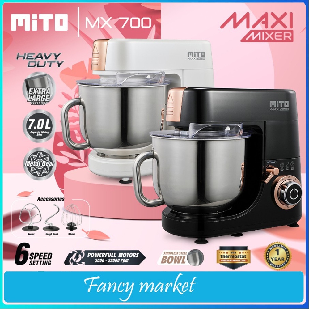 STAND MIXER MITO MX 700 Kapasitas Besar 7 Liter - GARANSI RESMI 1 TH