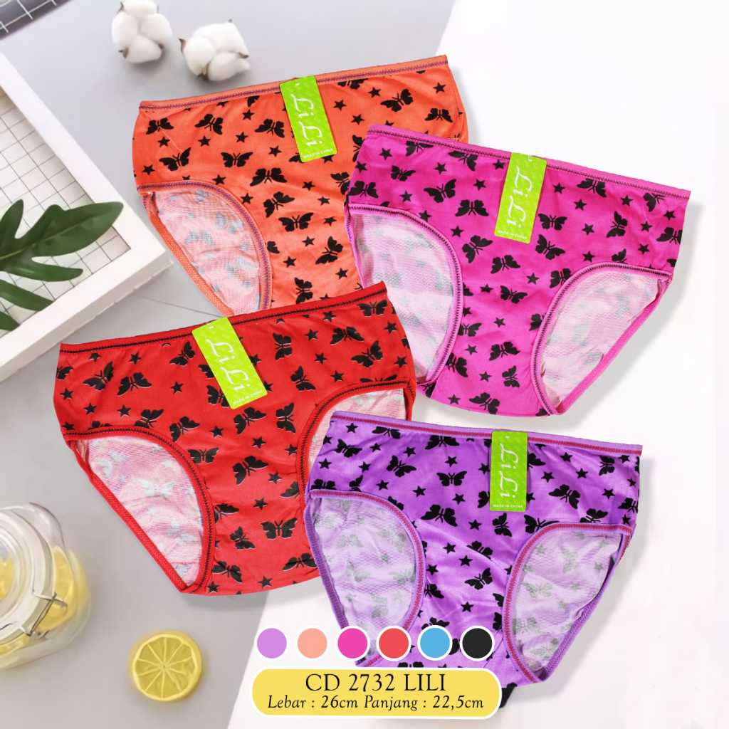 RVC75 - Celana Dalam Wanita CD Cewek Remaja Underwear Import Murah Katun Fullprint Pakaian Dalam Dew