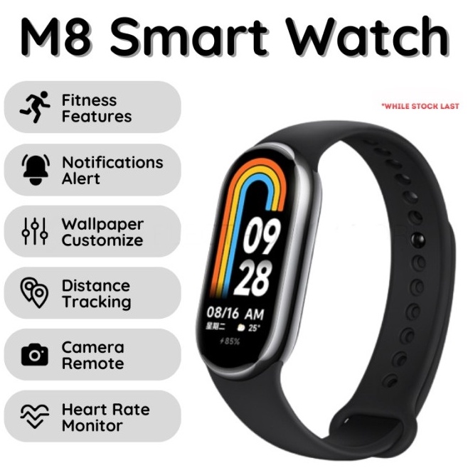 Garansi  Smartband 8 7 Smartband M7 M8 Jam Tangan Pria Wanita Digital SmartWatch Smartband waterproo