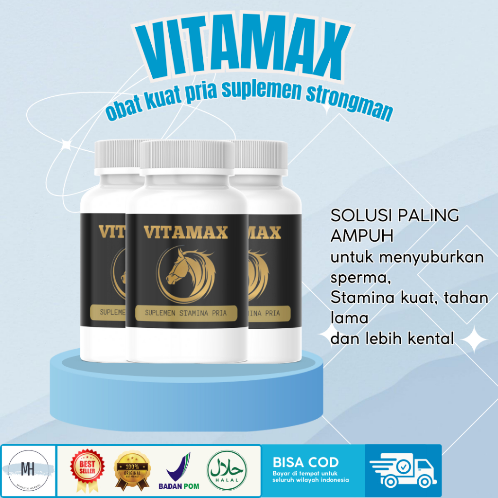 VITAMAX OBAT KUAT PRIA ISI 30 Kapsul Suplemen Strongman Pria Tangguh