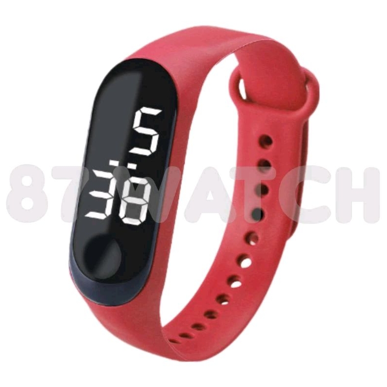 MURAH JAM TANGAN LED DIGITAL SENTUH ANTI AIR SPORT PRIA WANITA TALI RUBBER