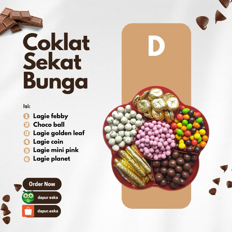 

Coklat Sekat Bunga D