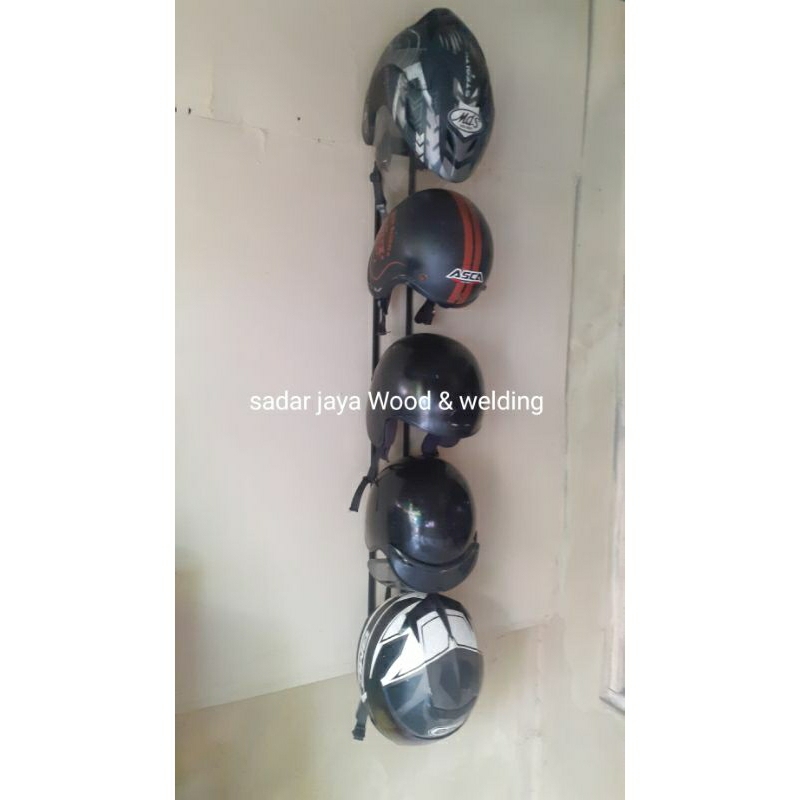 rak helm gantung 5 susun
