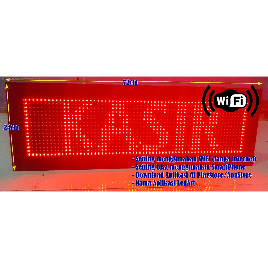 LED Running Text/Tulisan Berjalan Indoor MERAH / HIJAU / PUTIH