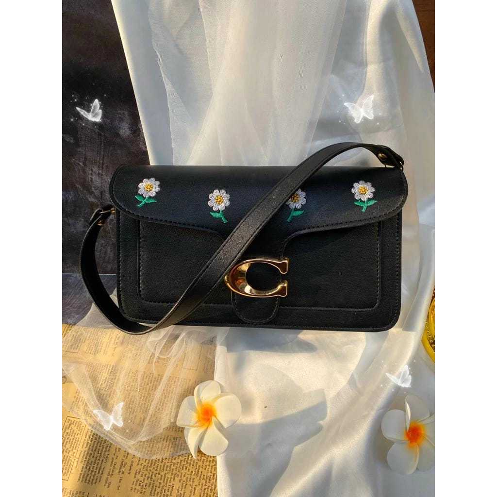 Tas Shoulder Bag C0@ch Tabby Daisy/Flowers { Tas Bahu Premium Tas Selempang Wanita Feminim } -Tabby 