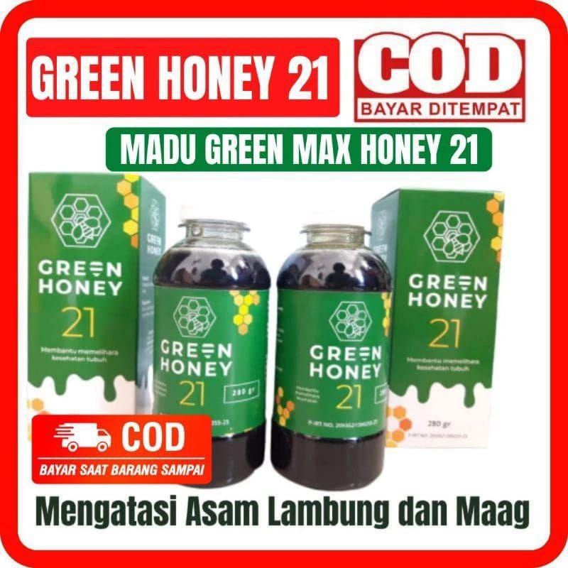 GREEN MAX HONEY - GREEN HONEY OBAT SEHAT LAMBUNG Madu HIJAU Asli Madu Hijau Original Green Honey 21 