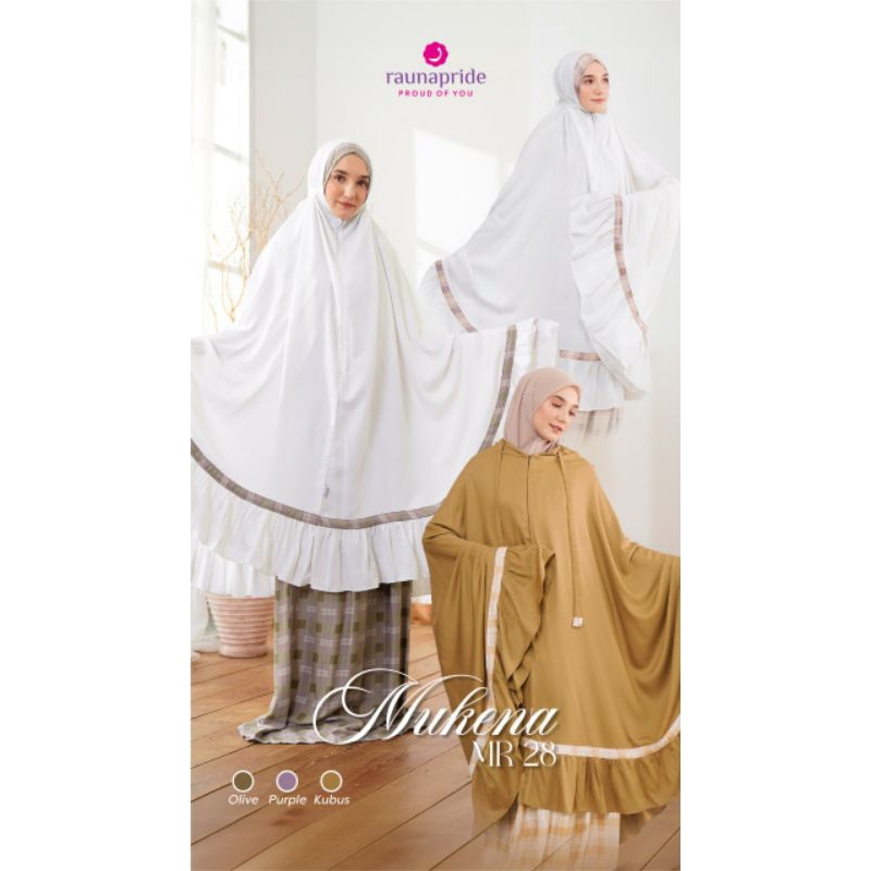 Mukena Ruanapride MR 28 | Mukena Rauna Terbaru | Mukena Rauna 2024 | Mukena Rayon | Mukena Putih | M