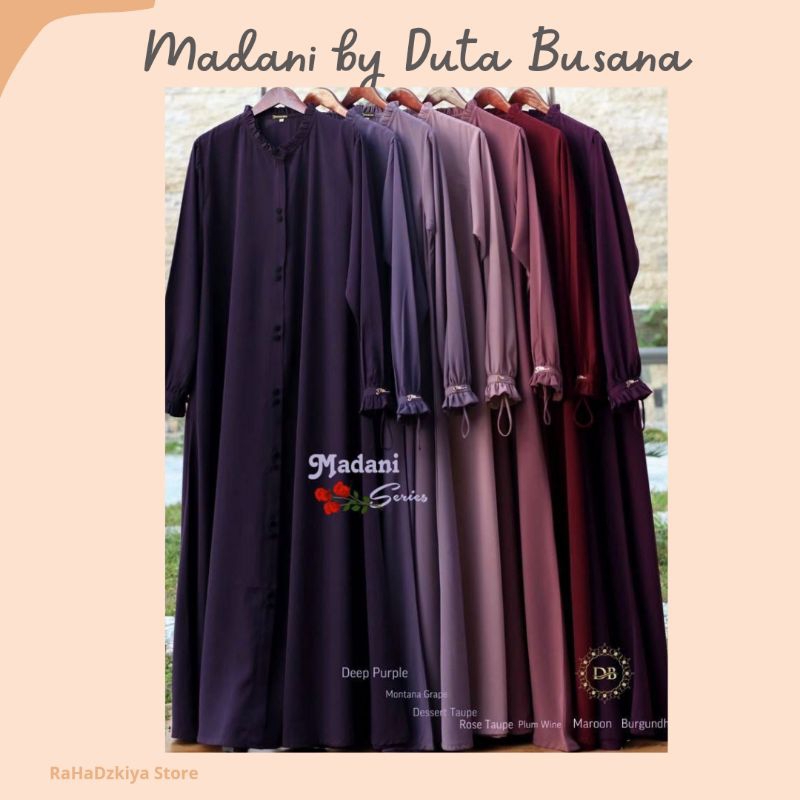 Gamis only cantik dan adem reeady stok Madani by Duta Busana bisa COD