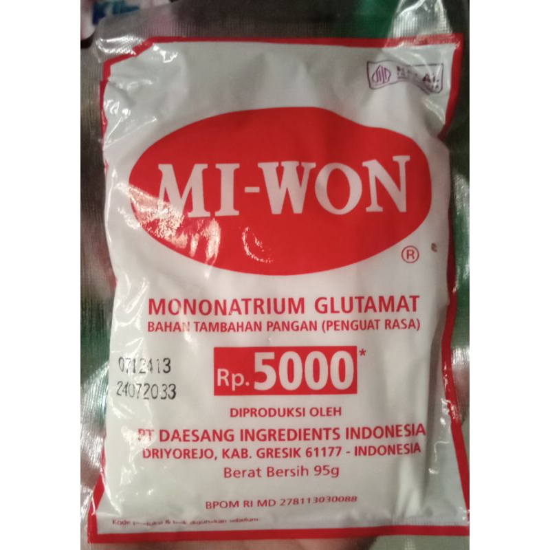 miwon 5000 95gr penyedap rasa/tambahan penguat rasa pada makanan