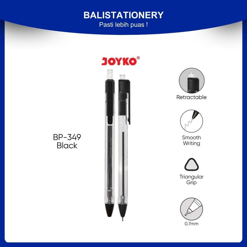 

Pulpen Pena Joyko BP-349 Vokus Trans 0.7 mm