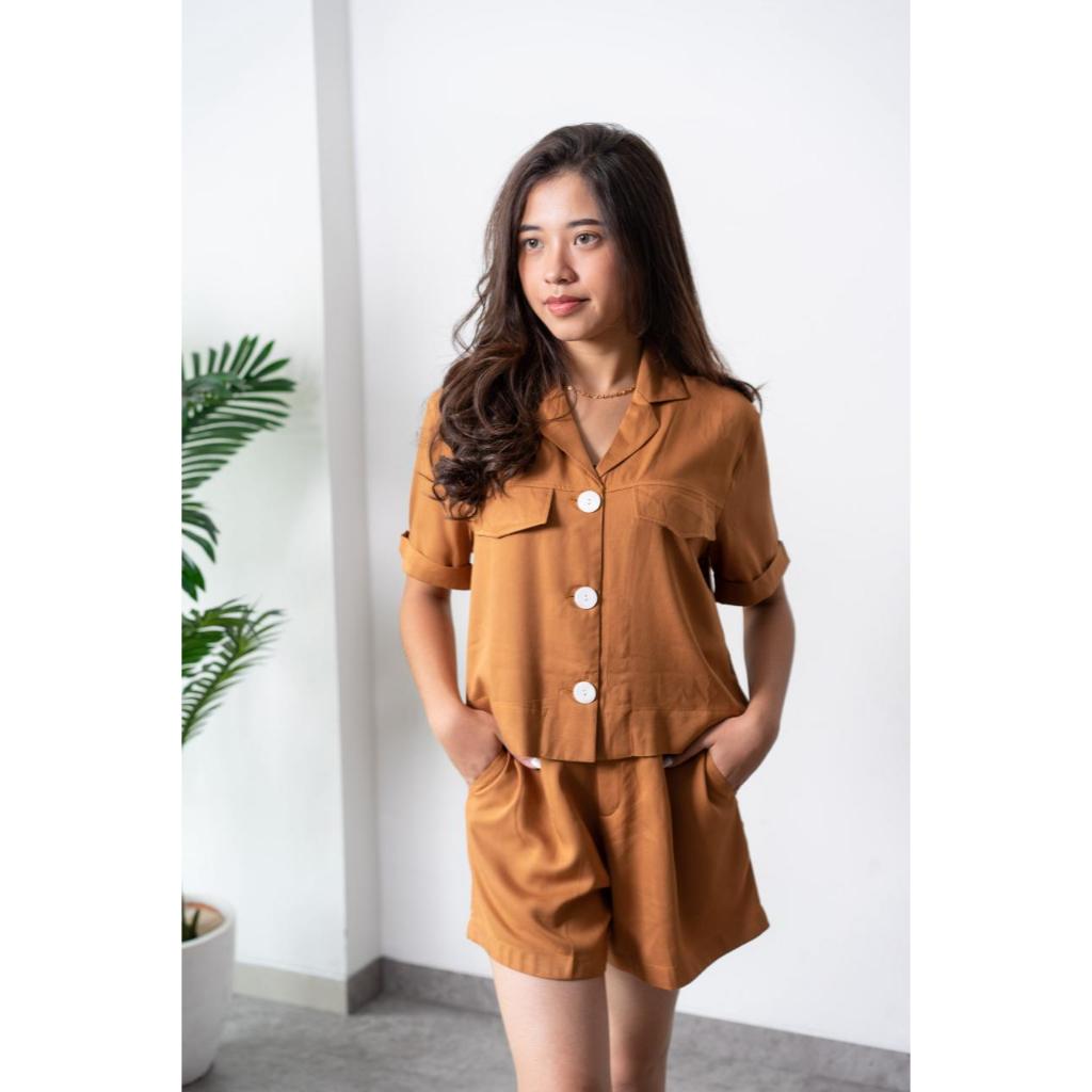 (Discount) Jova Outfit SAFARI Setcel Wanita Bahan Rayon Twill Halus Lembut