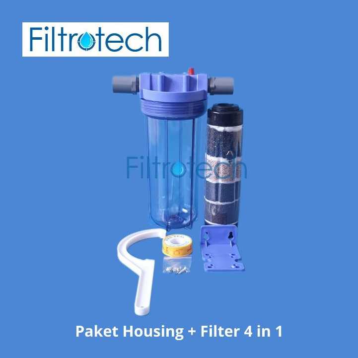 Paket Housing Filter + Filter Air Sumur 4in1 10 inch 1 Tahap