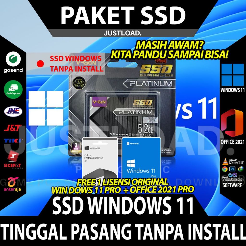 SSD VGEN 256 GB SSD PC SSD SATA SSD LAPTOP TINGGAL PASANG
