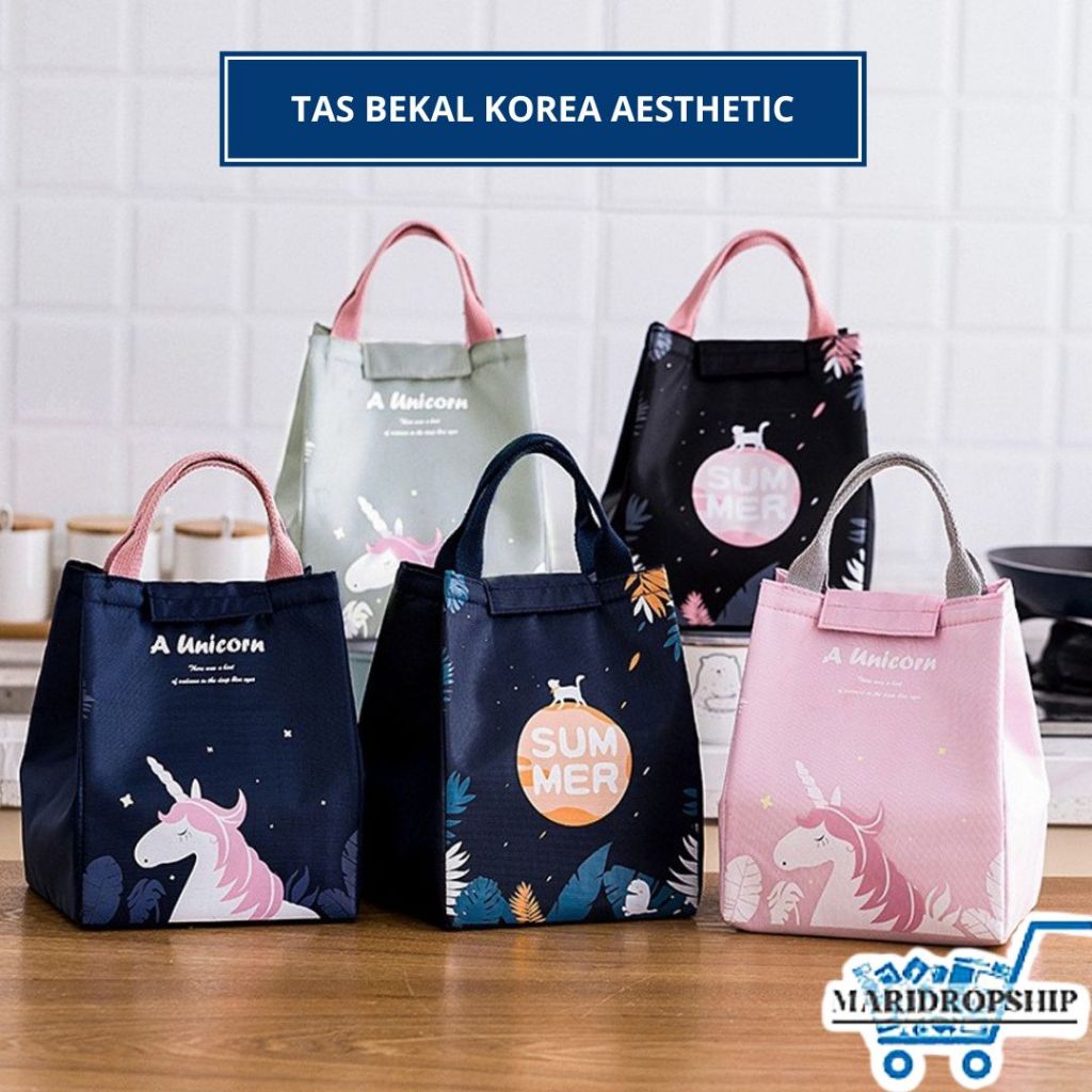 TAS BEKAL KARAKTER LUNCH BAG KOREA AESTHETIC / INSULATOR LUNCH BAG COOLER  WATERPROOF