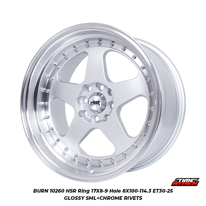 Velg Mobil Jazz R17 HSR WHEEL Tipe BURN Ring 17 - TIME ATTACK BOGOR