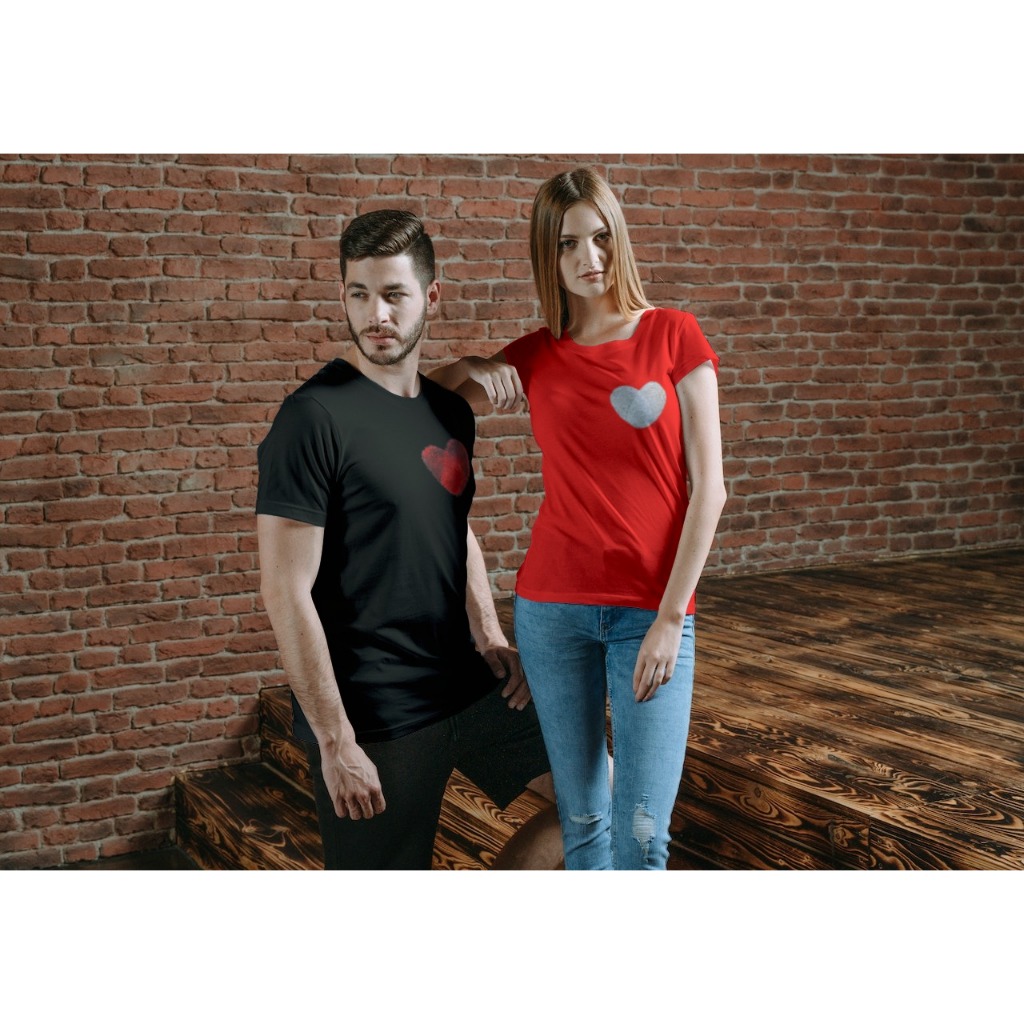 Kaos Couple Sidik Jari Hampers Anniversarry Free Box Aesthetic