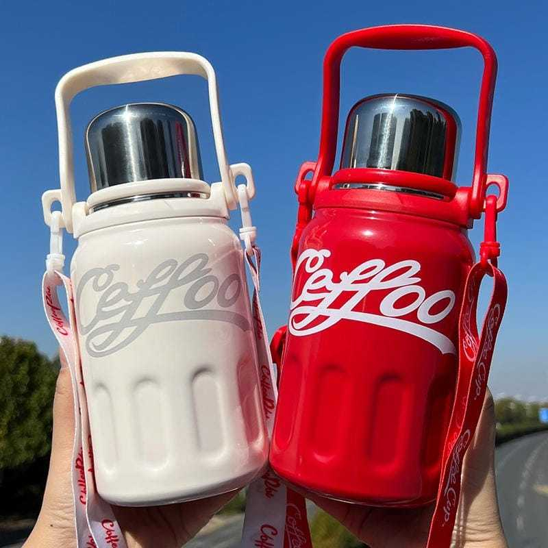 Termos Coca Cola  Botol Minum Cup Stainless Steel 139 Ceffoo Diamond 800ML/1000ML  Putar + Kilk SUS 
