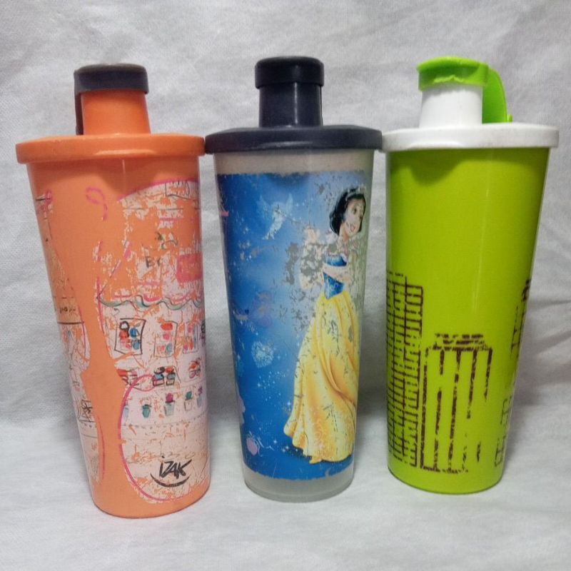 Giant Tumbler Flip 470ml Gelas bertutup Tupperware ORI Second Preloved