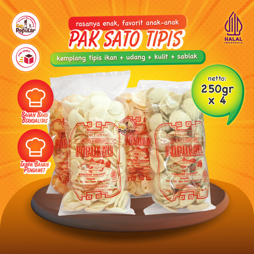 

Pak Sato Tipis Paket Makanan Kemplang Ikan Udang Dan Kulit Seblak 1 Kg Cemilan Pedas Snack Gurih By Novithanthan