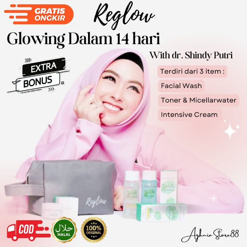Skincare Reglow facial wash 2In toner & micellar water intensive cream produk ny Dr sindy