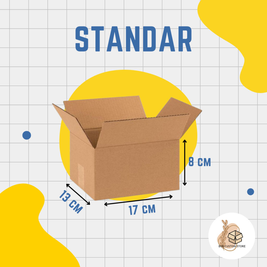 

Kardus / Box Packing Standar Polos Produk Ukuran 17cm x 13cm x 8cm