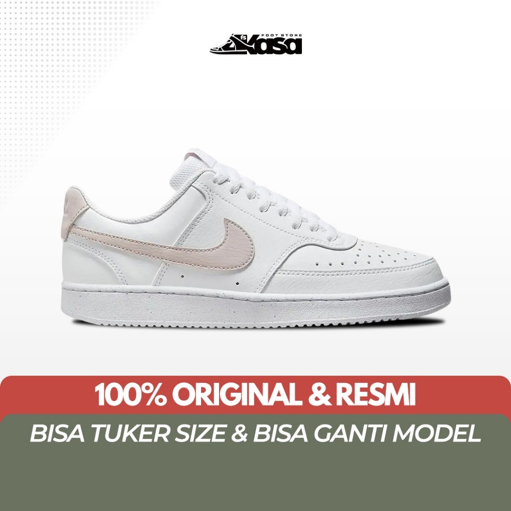 Sepatu Sneakers Wanita Nike Court Vision White Platinum Violet