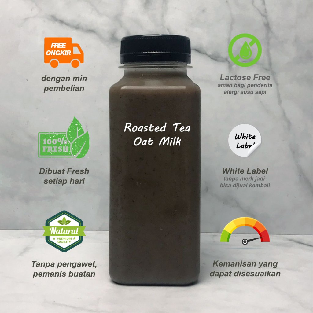 

Roasted Tea with Oatmilk mengandung banyak serat non dairy