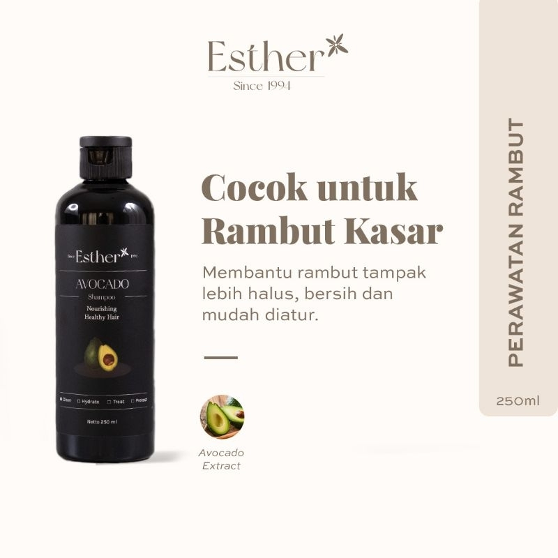 Esther Avocado Shampoo 250ml - Shampoo Rambut Kering