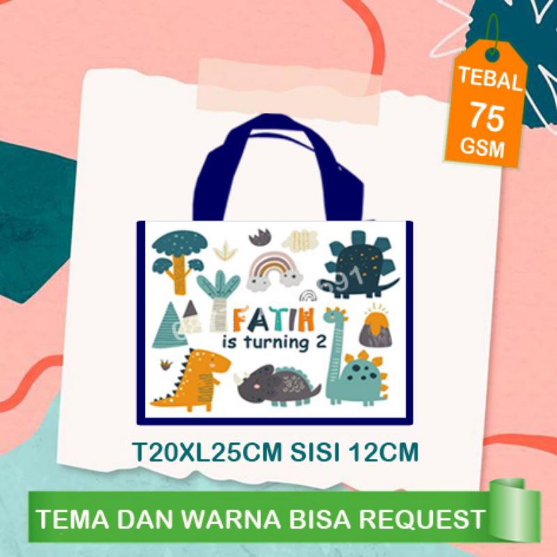 

tas ulang tahun dino cute/tas ulang tahun anak dino cute