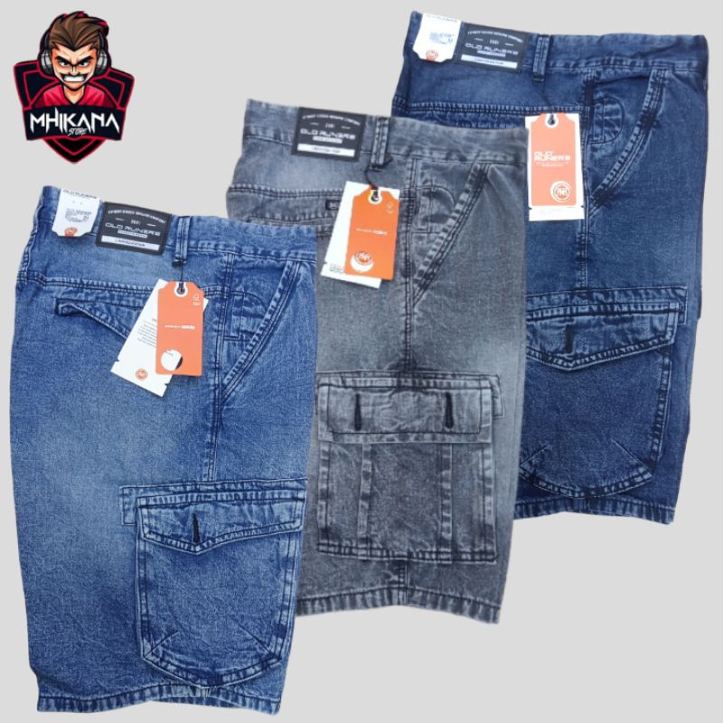 Celana Pendek Cargo Denim Woshing Pria / Celana Pendek kempol Whos Pria / Celana Cargo Cowok.