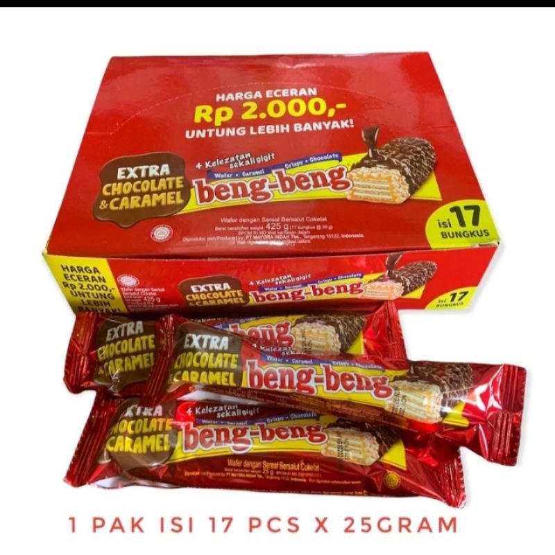 

Beng beng Wafer Coklat 1pack isi 17pc (25gr)