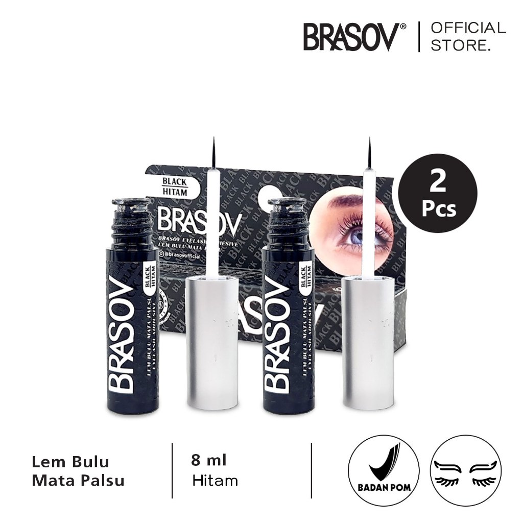 

ucl_gramari - brasov lem bulu mata palsu 8ml - paket hemat 2pcs eyelash adhesive hitam bpom halal