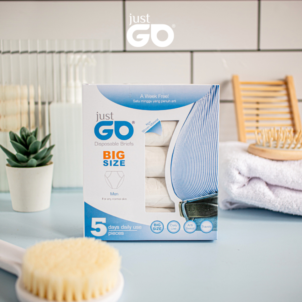 Just Go Disposable Underwear Big Size Pria 5 Pcs Per Pack