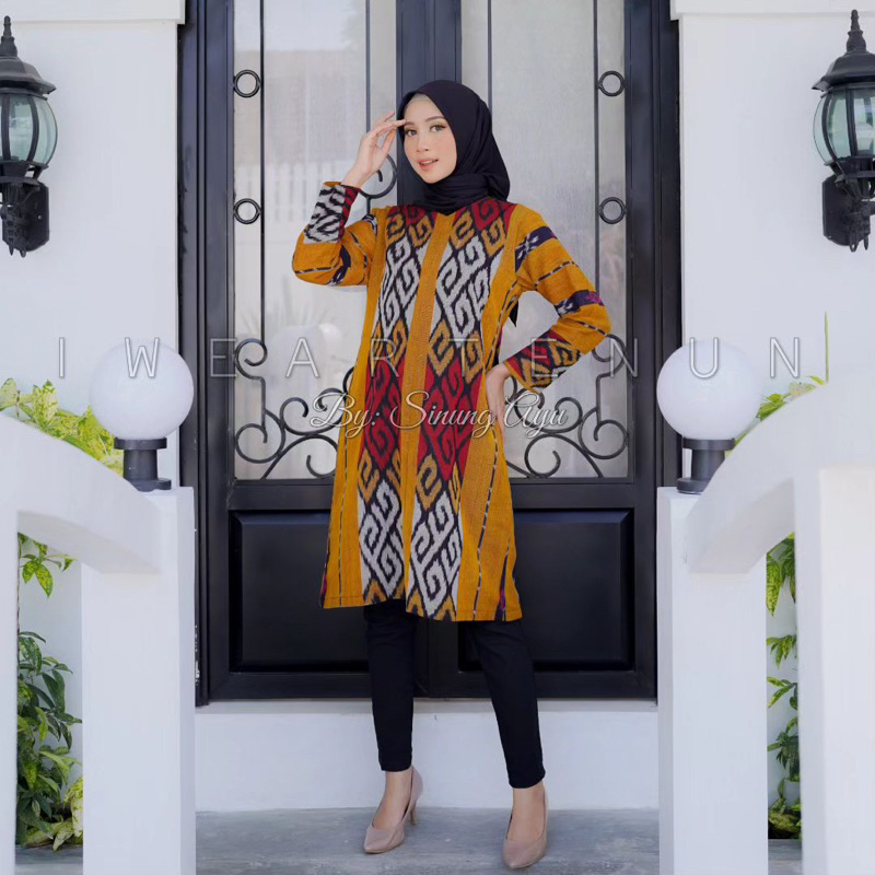 Dress 01 tenun troso etnik sumba sumbawa toraja ntt ntb flores lombok termurah dress batik wanita et