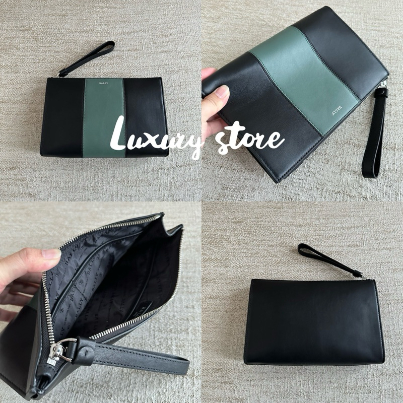 CLUTCH BALLY HAIG HANDBAG BALLY STRIPE GREEN FOR MEN