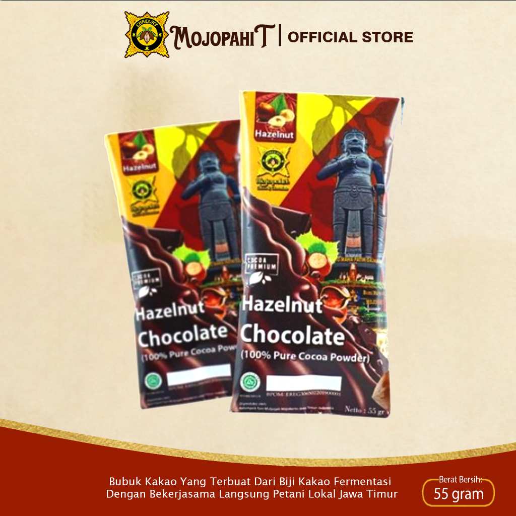 

Cokelat Mojopahit Bubuk Kakao 55gr | Hazelnut Chocolate Powder | Bubuk Coklelat Rasa Hazelnut