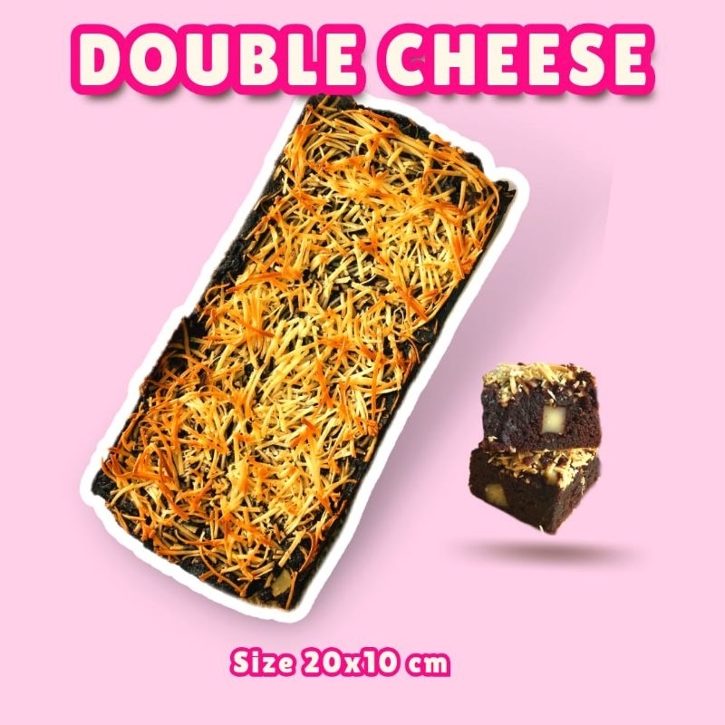 

Cheese Fudgy Brownies / Double Cheese Fudgy Brownies / Brownies Panggang Keju 20x10cm