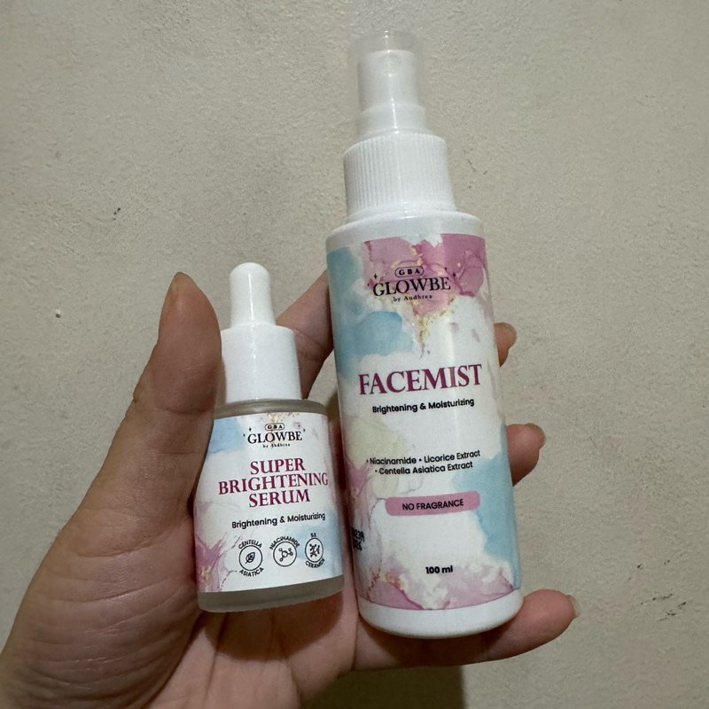 Glowbe Beauty by Andhrea combo Toner + Serum Brightening